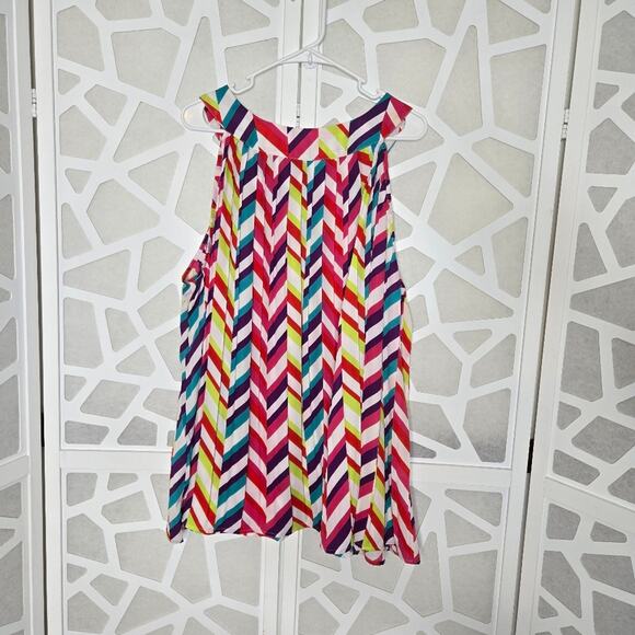 Ashley Stewart Rainbow 2Piece Pleated Palazzo Pant/Halter Top Set Women SZ 26/28 - Picture 4 of 7